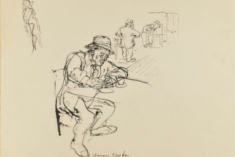 MAN SITTING, EATING