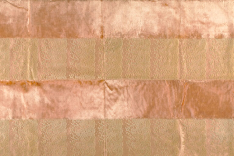 Plush Velvet Panel with Uncut Lace Motif