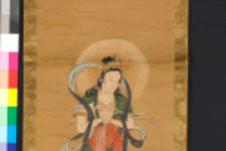 Guanyin Standing on a Lotus Flower Scroll