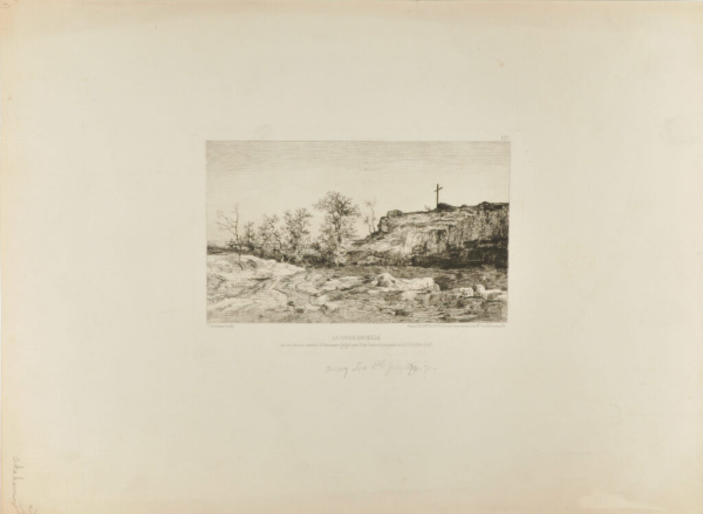 La Croix – Bataille ou eut lieu le combat d’Entrames gagnè par H. de Larochejaquelin le 26 Octobre 1763