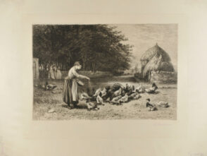 Girl Feeding Chickens