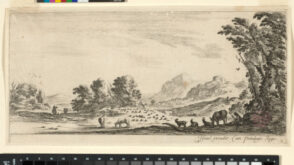 The Spinning Shepherdess Watching her Flocks