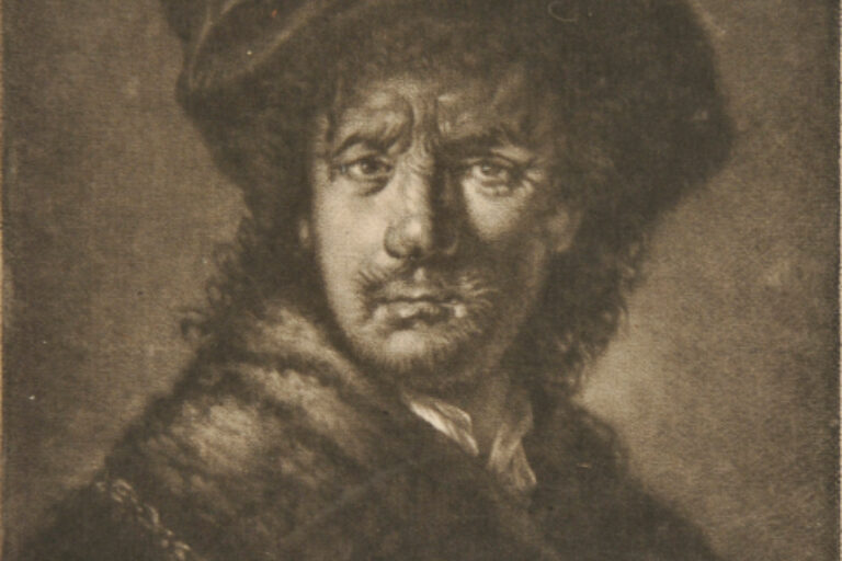 MAN WEARING A VELVET CAP