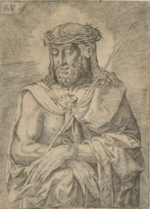 Christ with crown of thorns, and hands tied