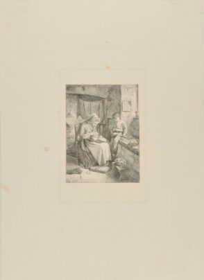 Interior with Old Woman and Small Boy