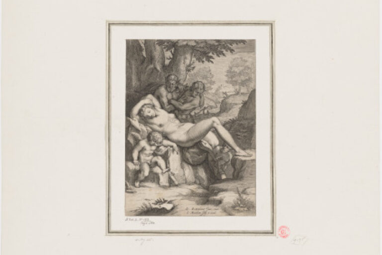 VENUS SLEEPING, WATCHED BY SATYRS