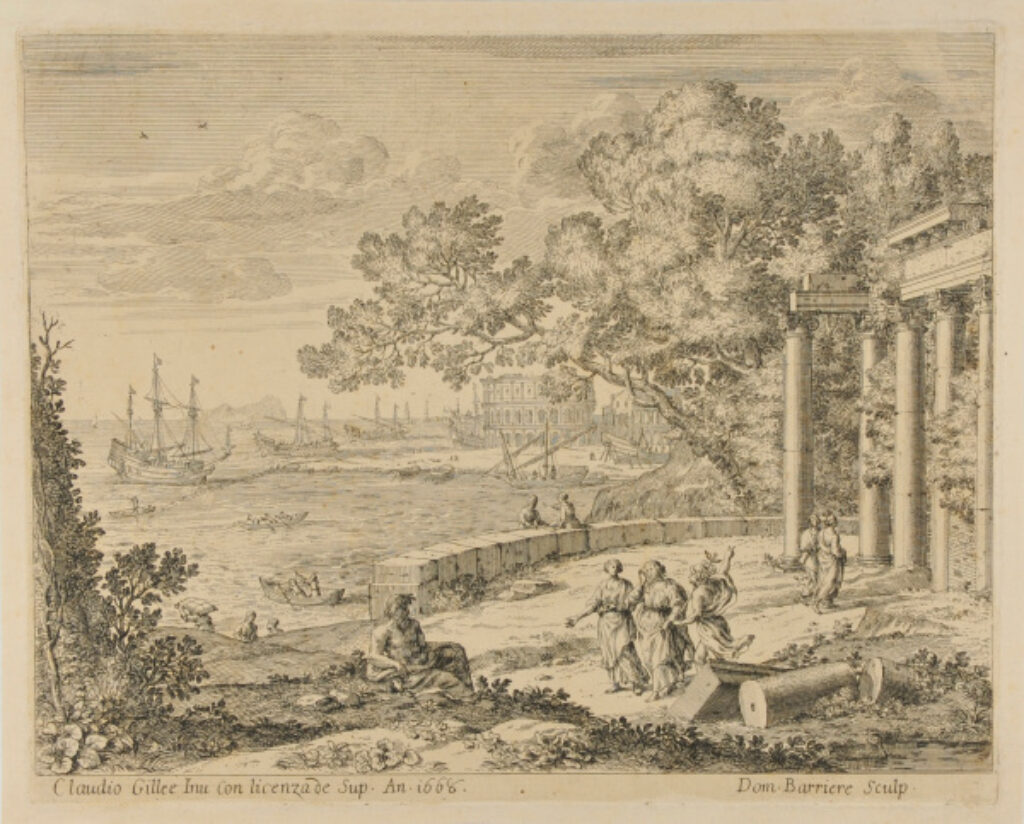 Landscape with Mercury and two women in foreground - Image 2