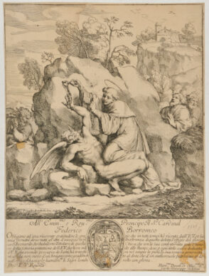 St. Bernard Chaining the Devil to a Rock