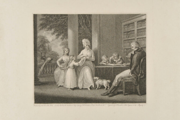 Family Group of Six on a Balcony