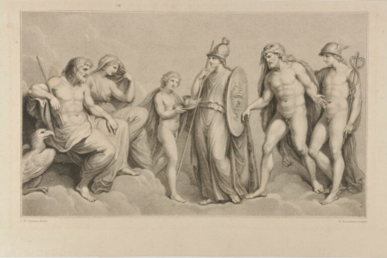 HERCULES PRESENTED IN HEAVEN TO JUPITER AND JUNO BY MINERVA AND MARS