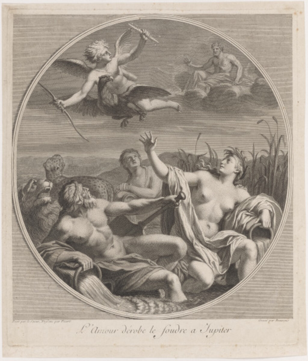 L’Amour dérobe le foudre a Jupiter (Cupid escaping wrath of Jupiter) - Image 1