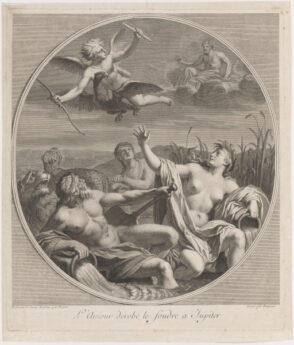L’Amour dérobe le foudre a Jupiter (Cupid escaping wrath of Jupiter)