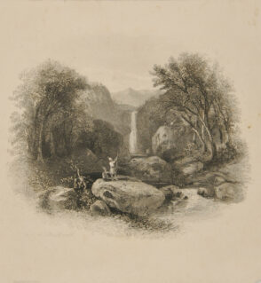 Landscape with Waterfall