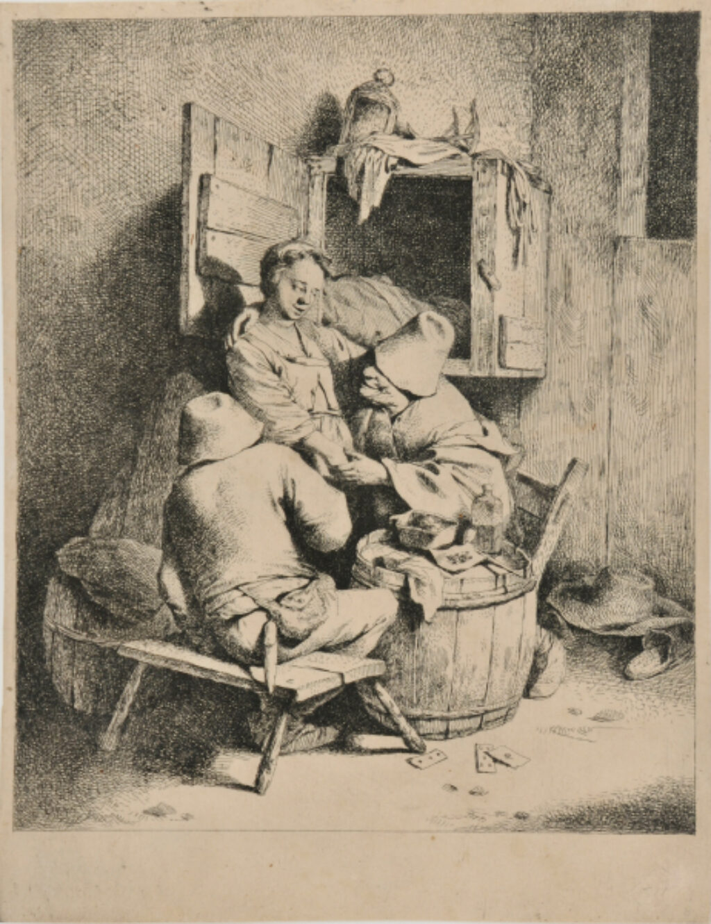 La jeune Cabaretiere Caressé