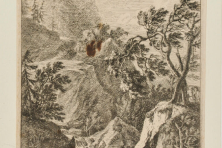 CASADE, WITH TWO MEN AT RIGHT