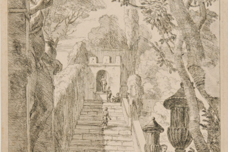 THE FOUNTAIN AT THE TOP OF THE STEPS
