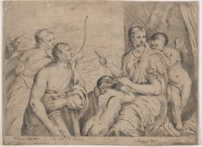 Venus Blindfolding Cupid