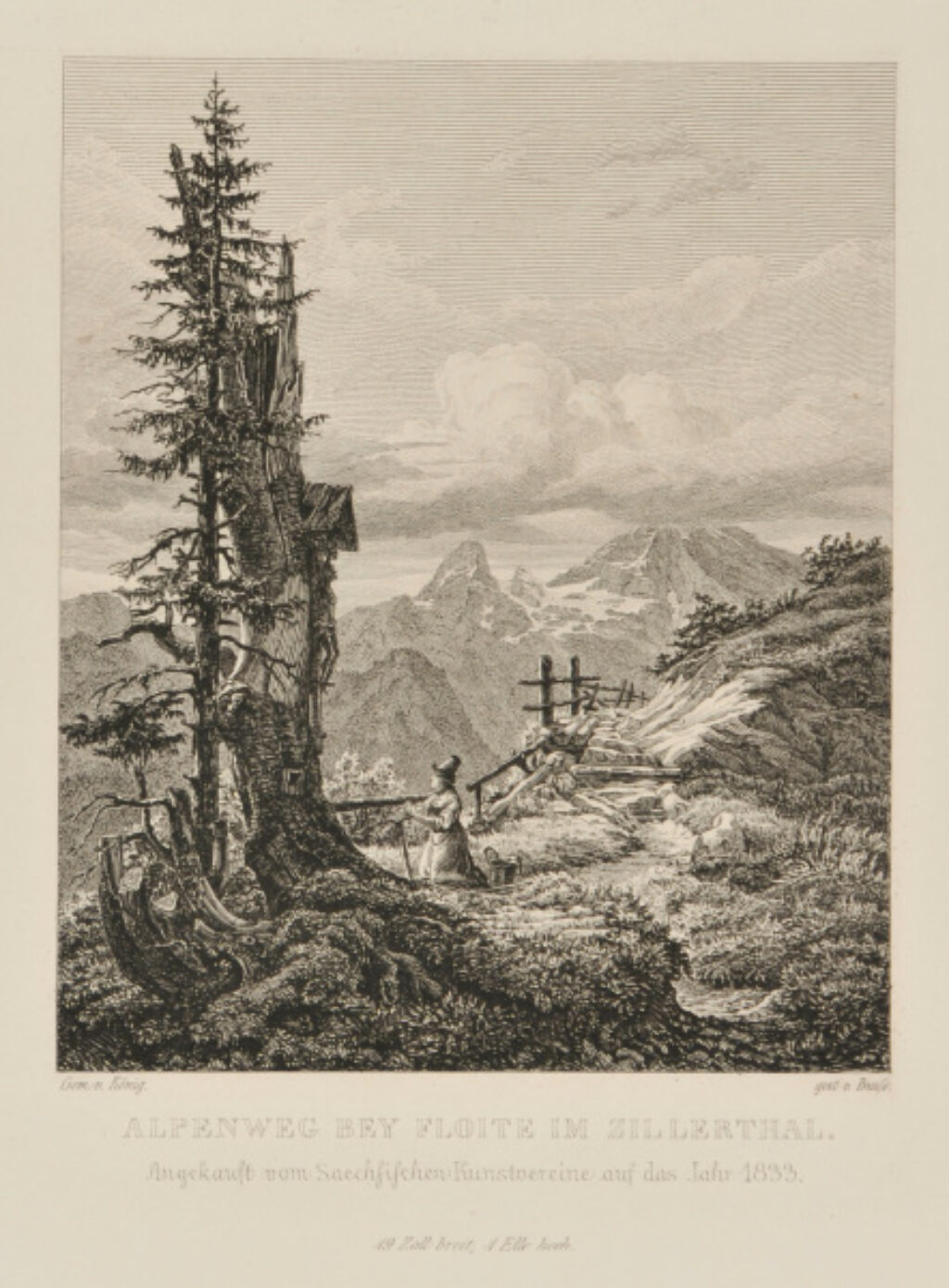 In the the Weisenitz Valley, near Dittersbach (Im Wesenitzthal Bey Dittersbach) and Alpine Road near Floite in the Ziller Valley (Alpenweg Bey Floite Im Zillerthal) - Image 2