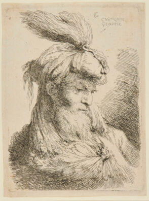 Bearded Man, Wearing Turban, with Long Ends