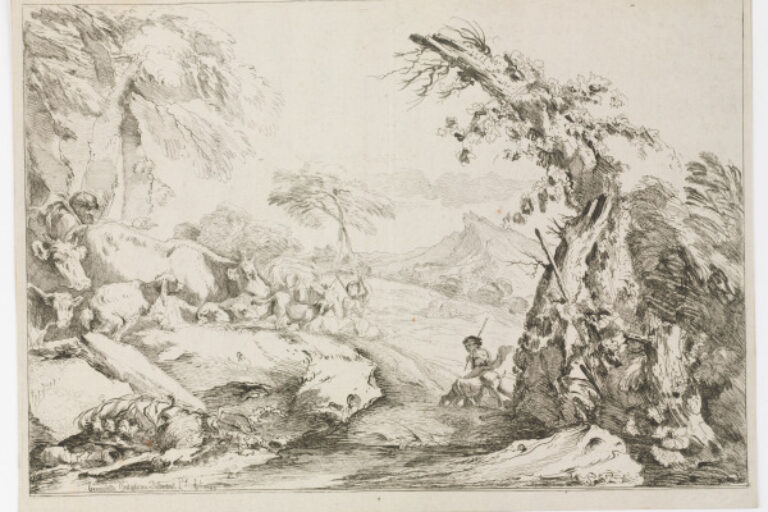 LANDSCAPE WITH A MARCH OF ANIMALS
