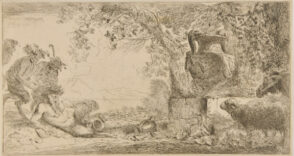 Pan on the Ground Opposite a Vase