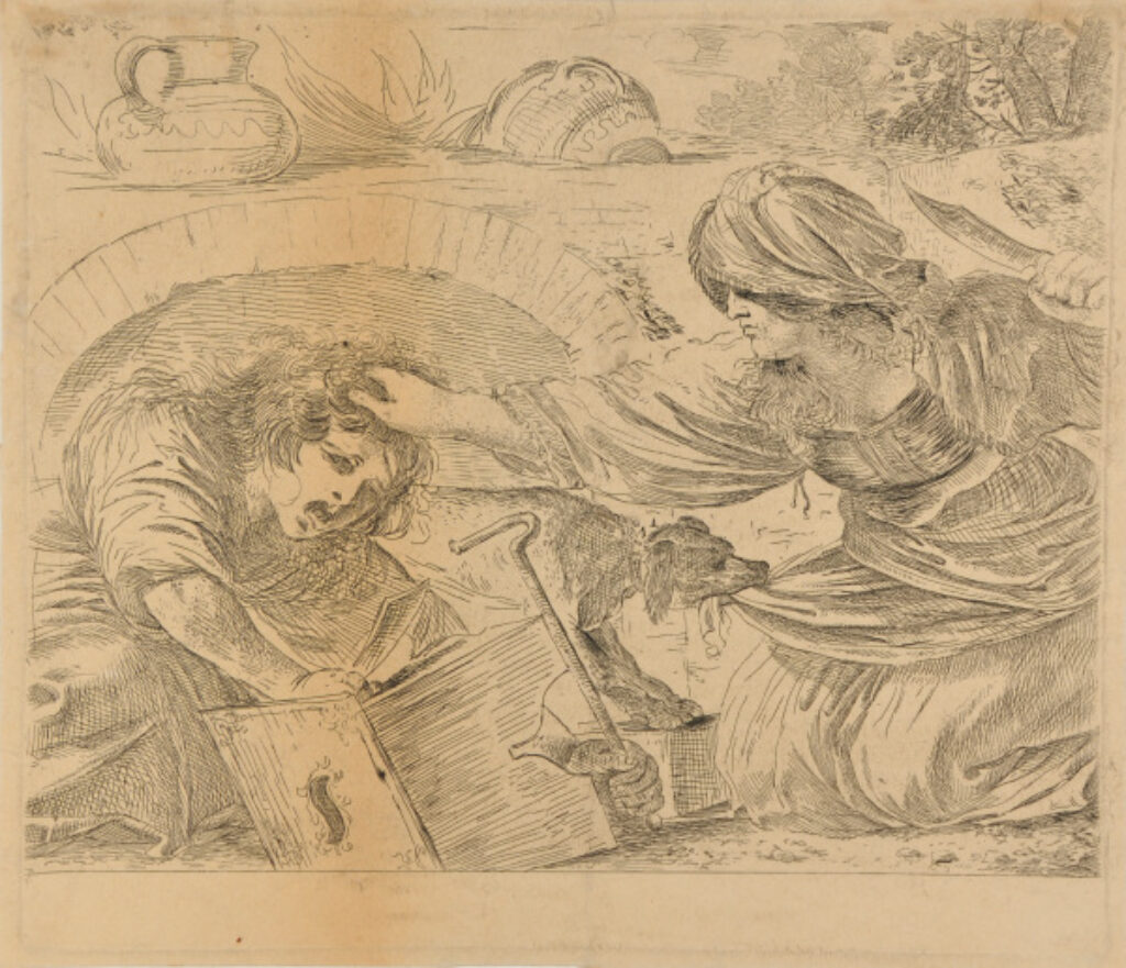 Woman and Boy Quarreling