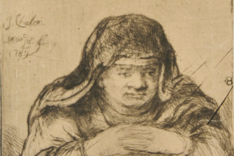 Old Woman Warming Her Hands