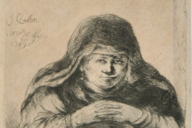 Old Woman Warming Her Hands