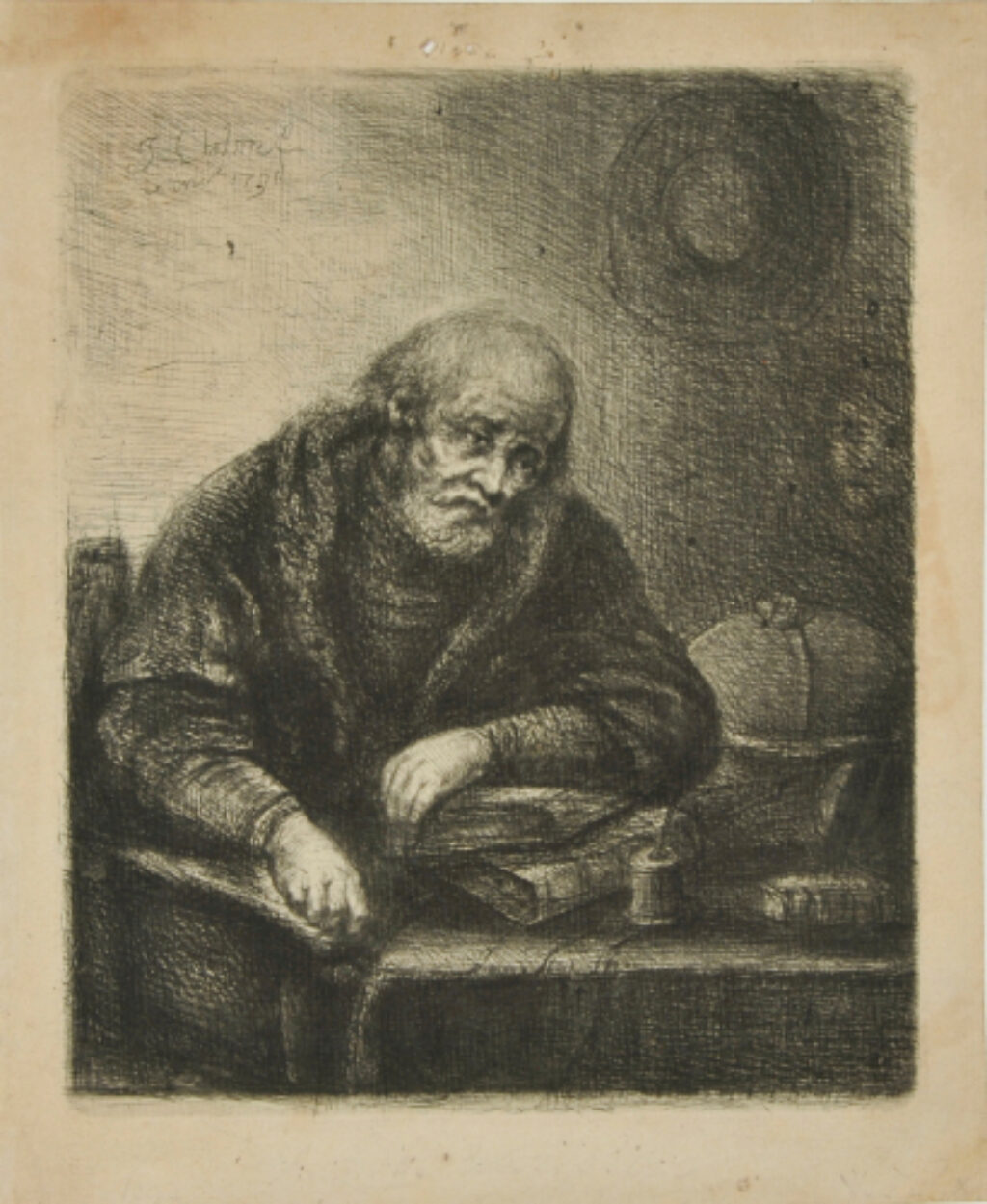 Old Man Seated at a Table