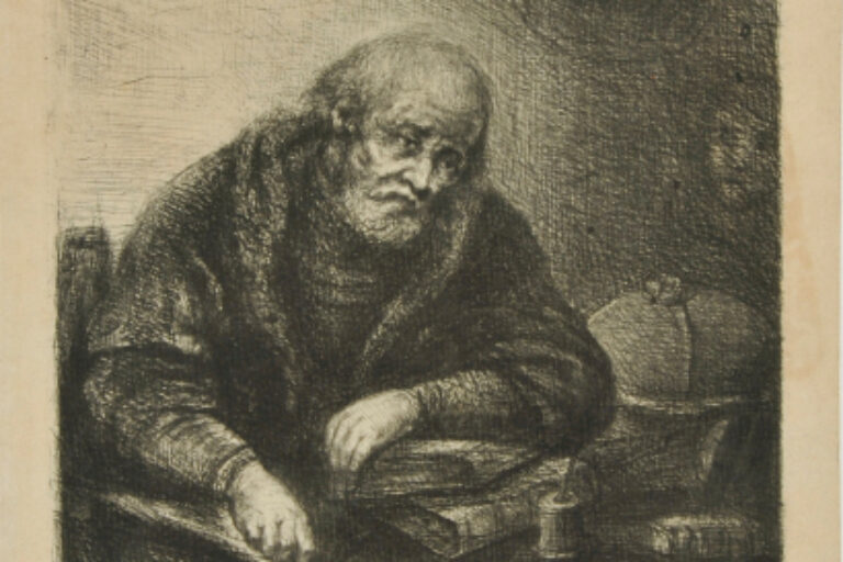 Old Man Seated at a Table
