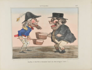 Jonathan et John-Bull se Demandant Lequel des Deux Mangera L’Autreê . . . (No. 407 “Actualitées”)