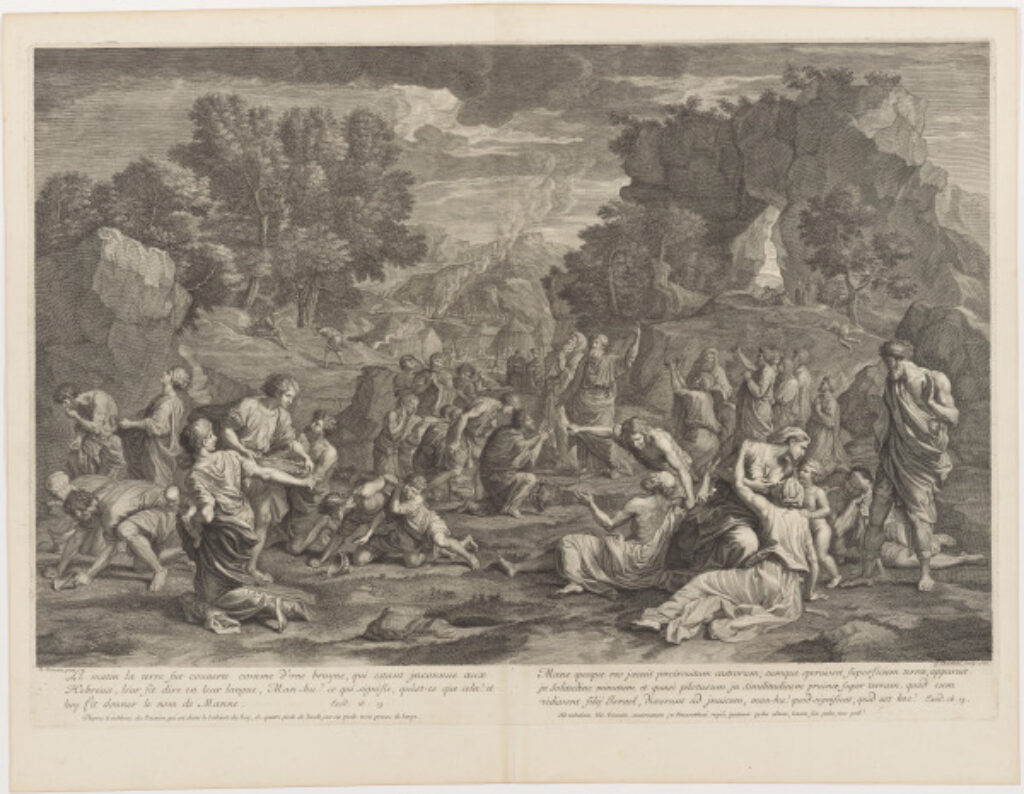 The Israelites Gathering Manna in the Wilderness