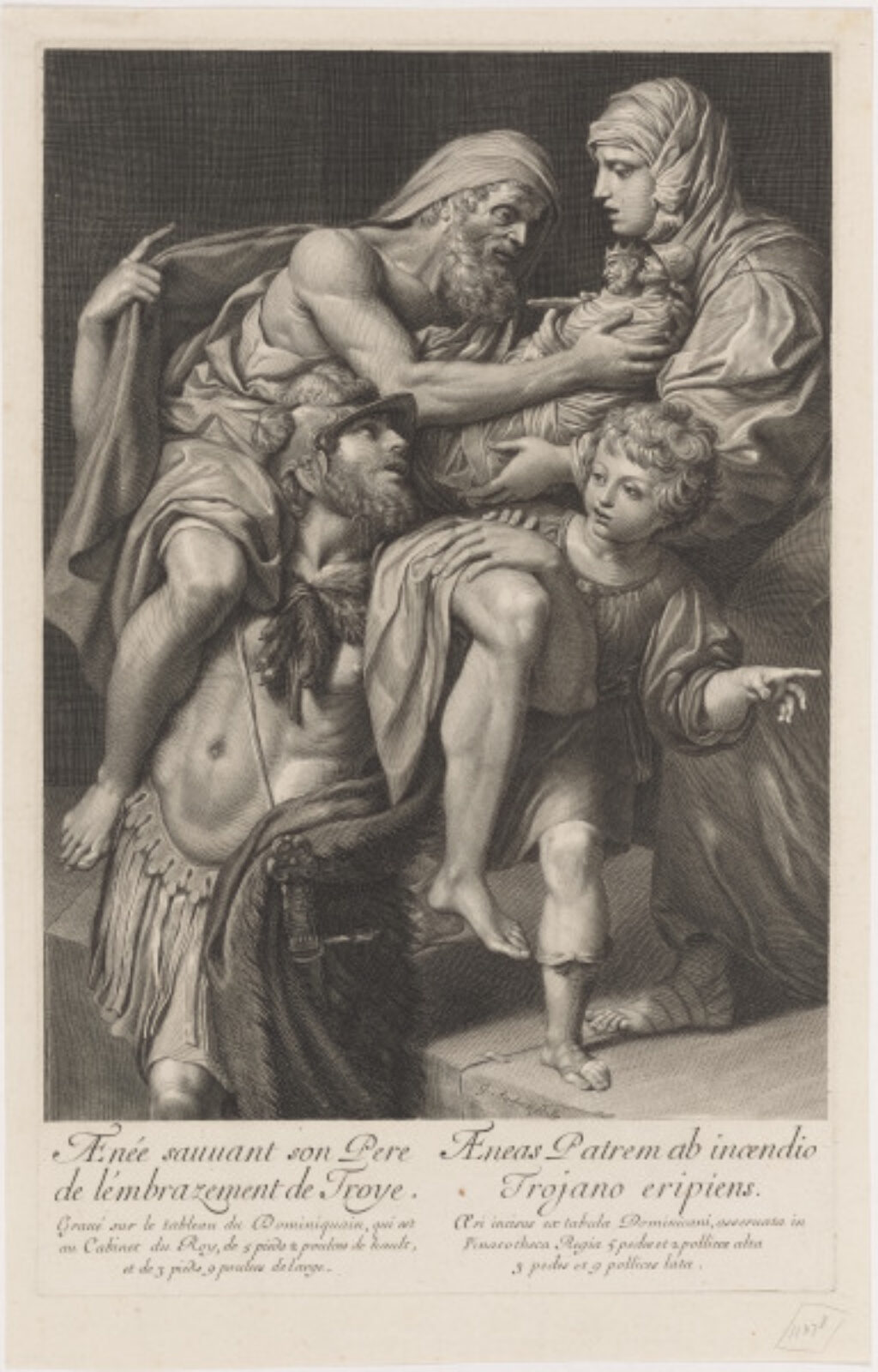 Aeneas Saving his Father from the Burning of Troy - Image 1