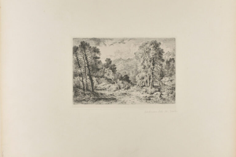 Mountainous Landscape, with Man on Horeseback