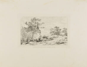 Landscape with Road Going over Knoll at Right