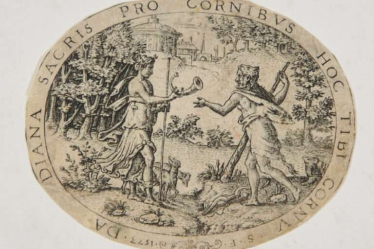 DA DIANA SACRIS (DIANA GIVING HER HUNTING HORN TO HERCULES)