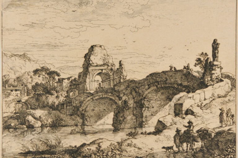 PONTE MOLLE IN ROME (GATE ON A RUINED BRIDGE)