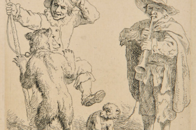 The Dancing Bear with Two Keepers and a Monkey