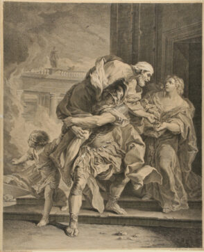 Aeneas Saving His Father, Anchises, from Burning Troy