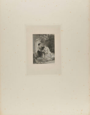 Young Roman Couple Sitting on the Steps of a Temple