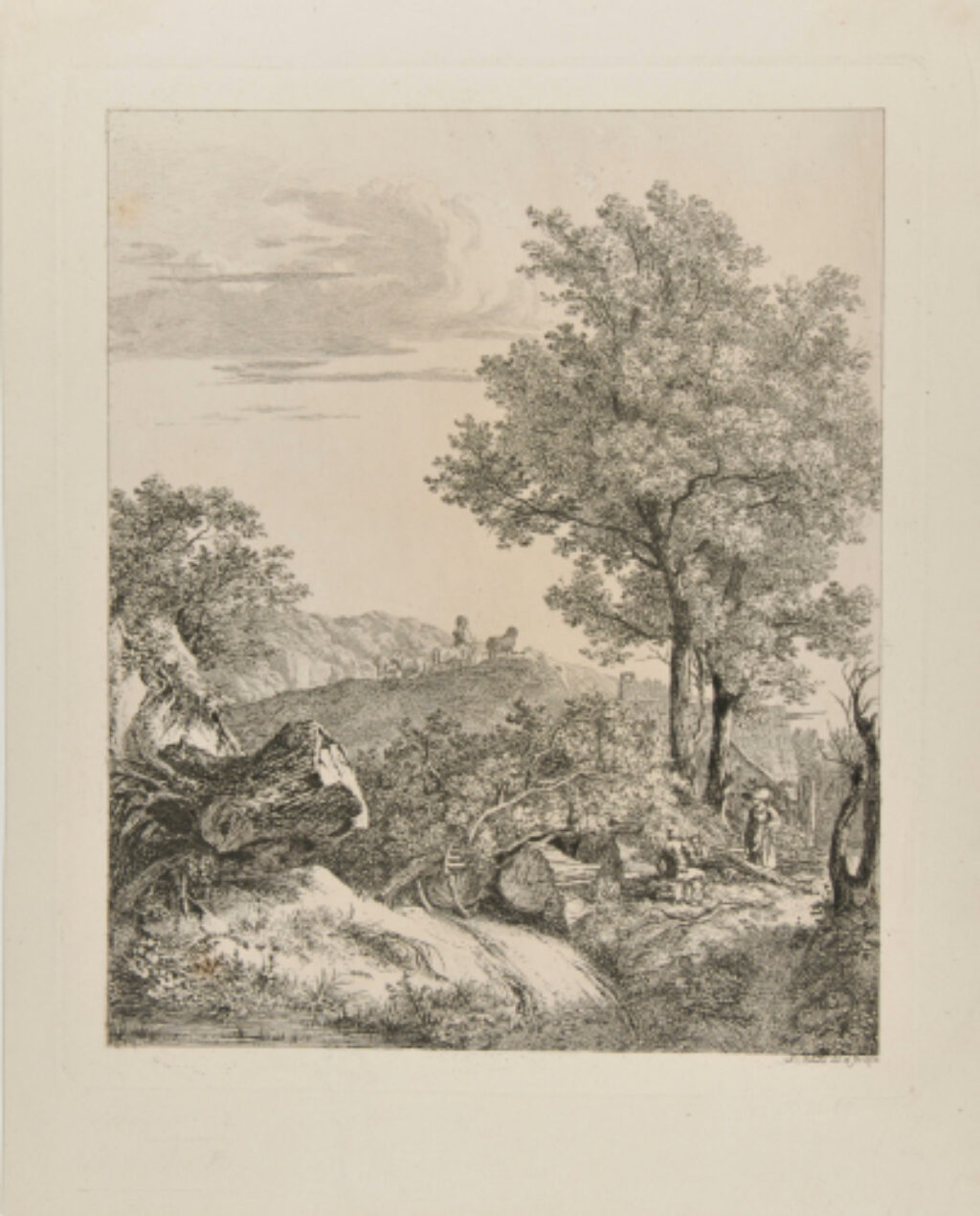 Woodcutter Resting with his Family