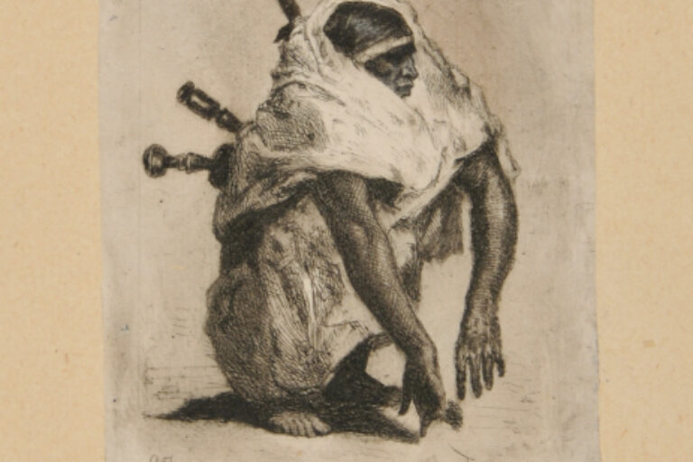 A Nubian Squatting on the Ground