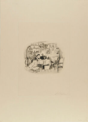 Interior, with Lady and Gentleman Looking at a Book