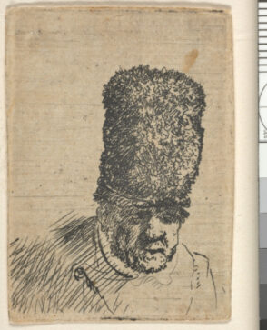 Head of an Old Man in a High Fur Cap: Bust
