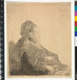 The Artist’s Mother Seated, in an Oriental Headdress: Half Length