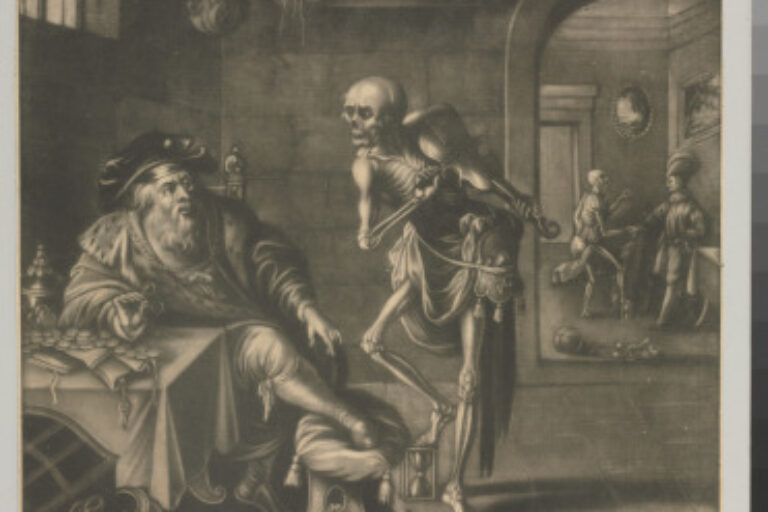 DEATH FIDDLING BEFORE A MISER