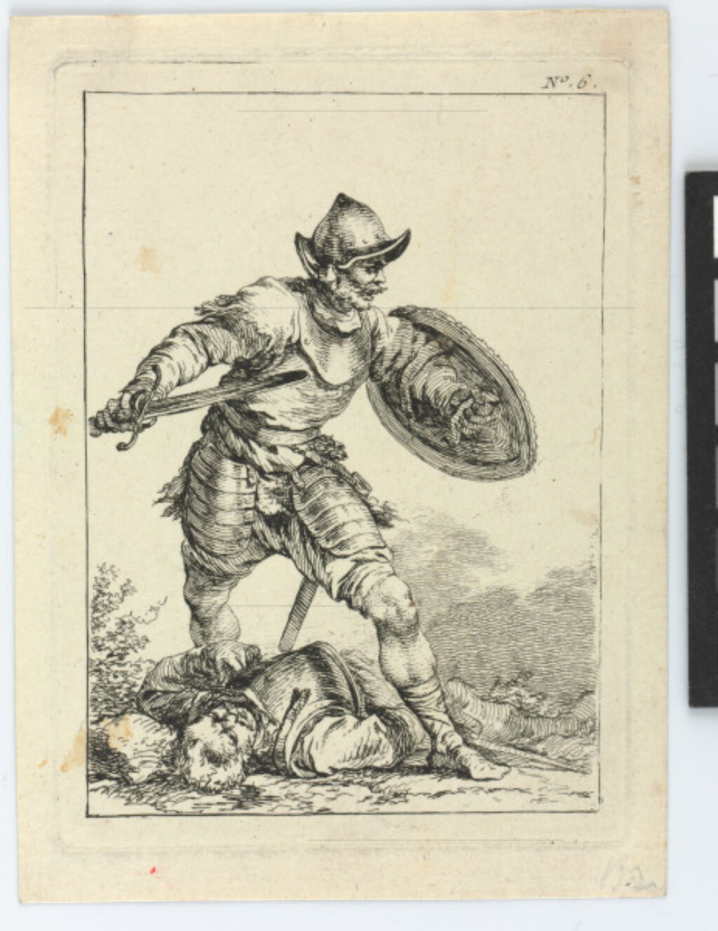 Plate 6 from the series “First Suite of Soldiers” - Image 1
