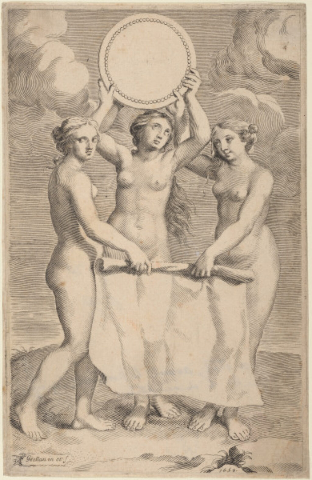 The Three Graces (frontispiece to Balthazar de Vias’s Charitum libri tres)