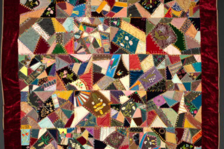 Crazy Quilt with Christmas Bookmark
