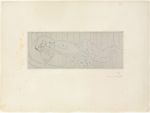 Nude Lying Down, Draped with a Flowered Fabric